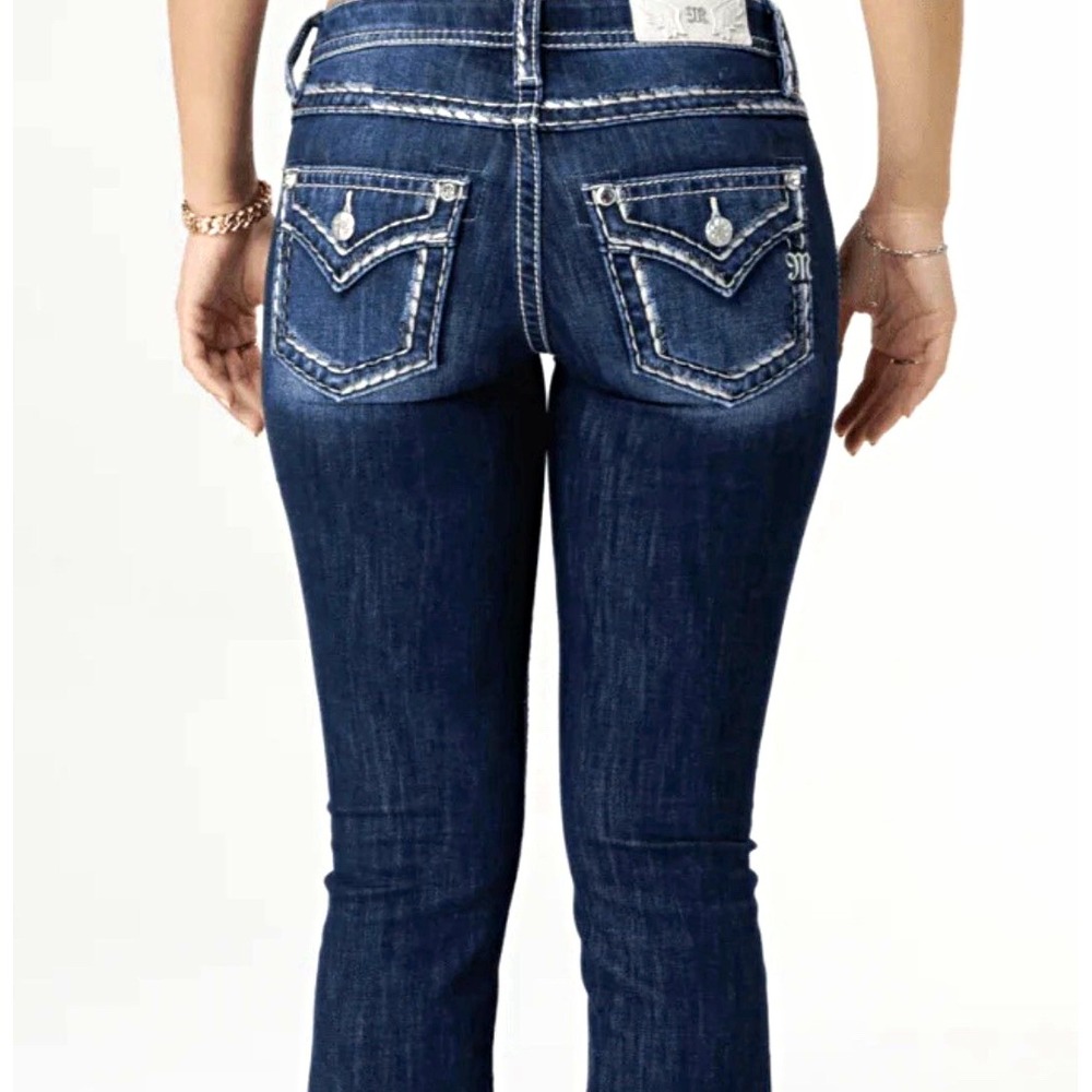 Miss Me Classic Saddle Stitch Bootcut Jeans Women's 29 Retail $94